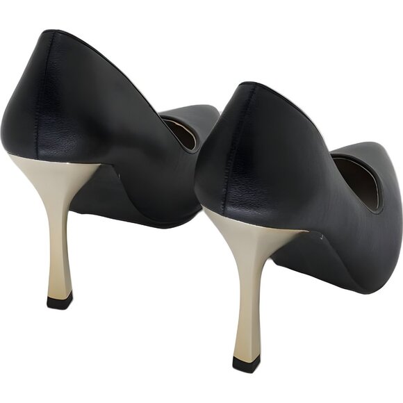 French Connection Anny Black Pointed-Toe Stiletto Pumps Size 6 - Picture 3 of 6